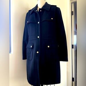Michael Kors navy blue wool coat